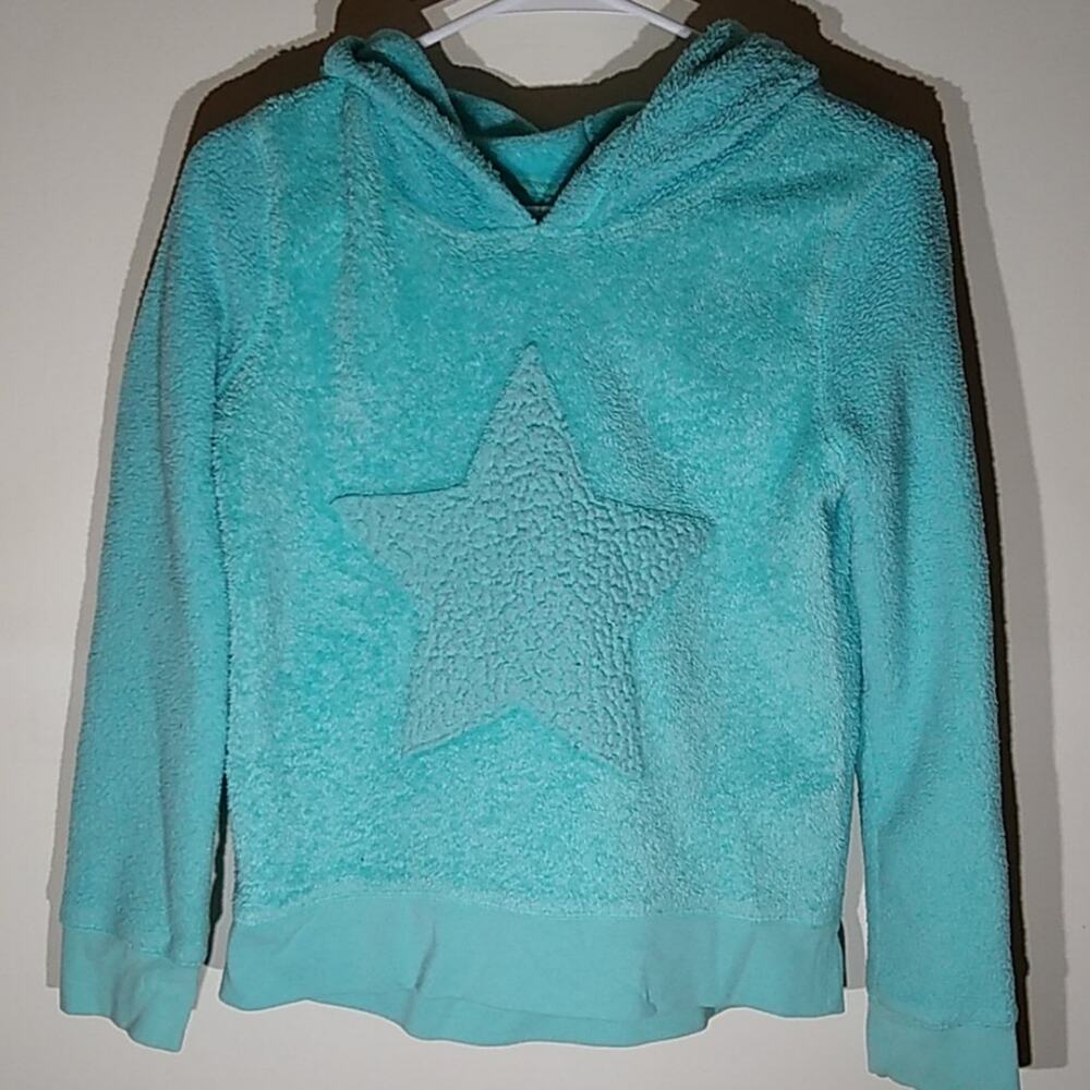 Circo Girl's Size XL lite turquoise hooded sweatshirt.  Warm, Fall